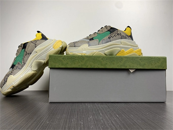 Popular Gocci x BLCG The Hacker Project Triple S Beige Green Yellow  681067 UMO20 4435